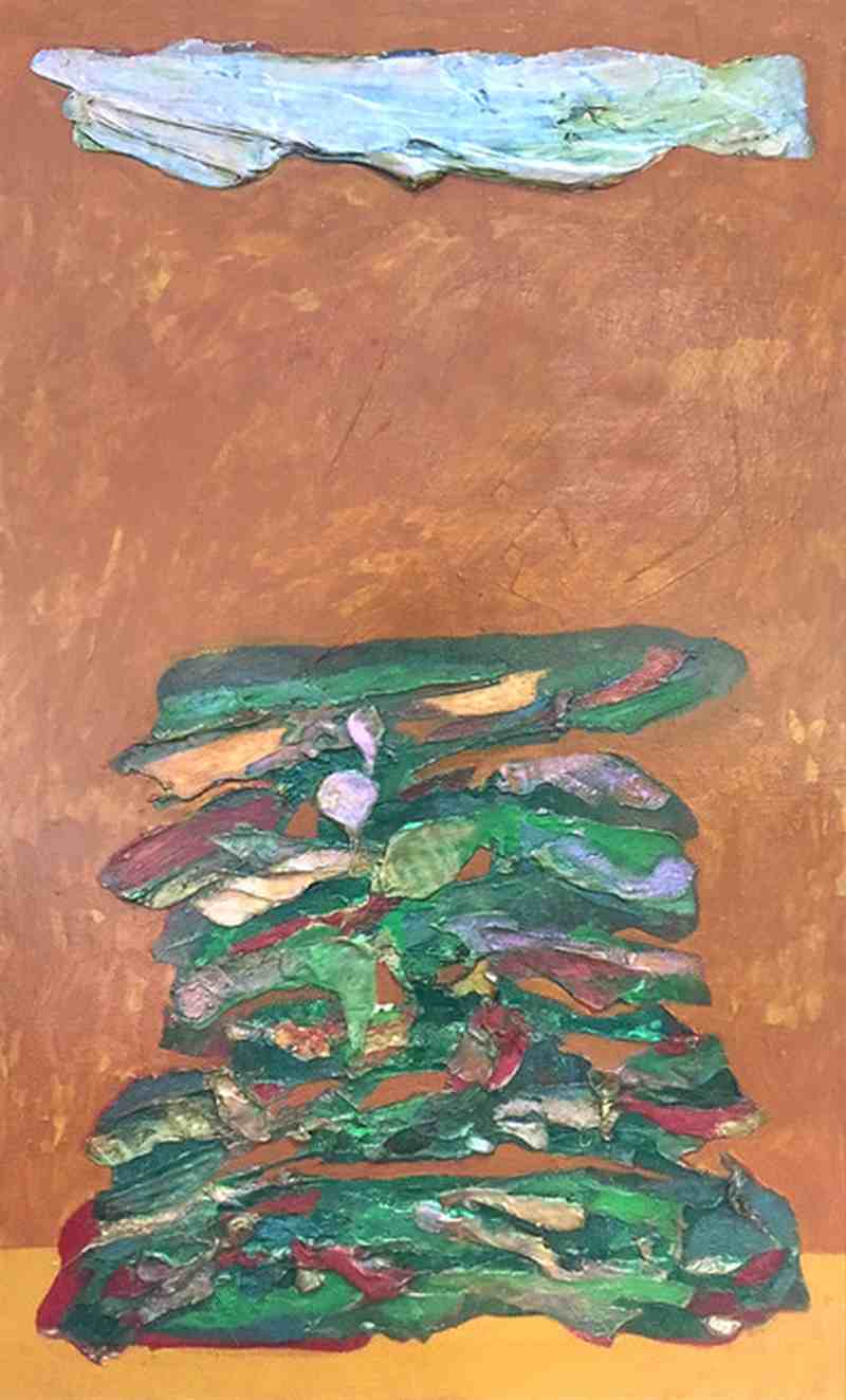 Acclaimed artist’s Datuk Sharifah Fatimah Zubir’s interpretation of the theme ‘Awan & Tanah’. ― Picture courtesy of Sisters in Islam