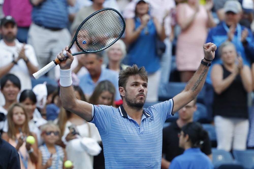 Stan Wawrinka (pic) celebrates after match point against Paolo Lorenzi of Italy in the third round on day five of the 2019 US Open tennis tournament in New York August 30, 2019. u00e2u20acu2022 Picture by Geoff Burke-USA TODAY Sports via Reuters