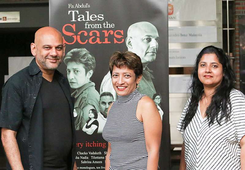 (From left) Actors Chacko Vadaketh, Sharmila Kana, and director Fa Abdul will be joining their creative forces for u00e2u20acu02dcTales from the Scars.u00e2u20acu2122 u00e2u20acu201d Picture by Choo Choy May