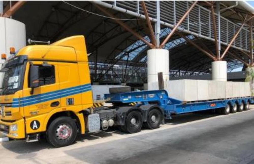 ICA officers discovered the hidden cigarettes when they investigated after noticing anomalies in the concrete blocks being carried on the lorry (pictured). u00e2u20acu201d Handout via TODAY