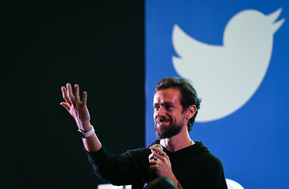 Twitter CEO and co-founder Jack Dorsey gestures while interacting with students at the Indian Institute of Technology (IIT) in New Delhi November 12, 2018. u00e2u20acu201d AFP pic