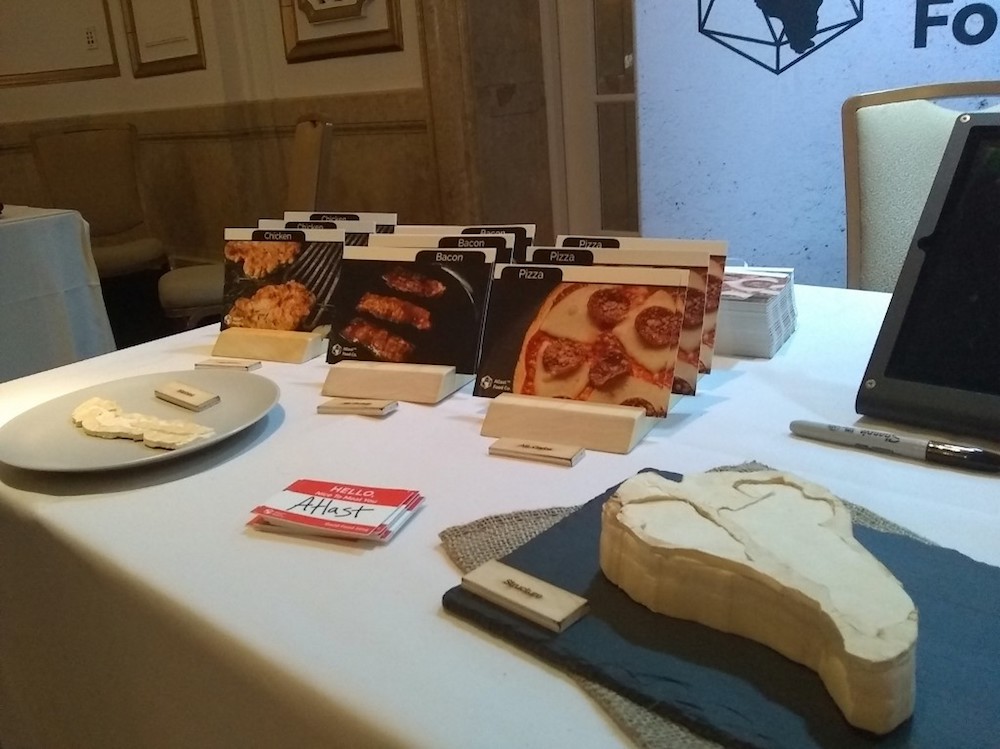 A Mycelium mushroom-based piece of u00e2u20acu02dcmeatu00e2u20acu2122 developed by the Ecovative company is on display on a stand at the Good Food Institute's conference promoting plant-based and cell-based meat in San Francisco September 5, 2019. u00e2u20acu201d AFP pic