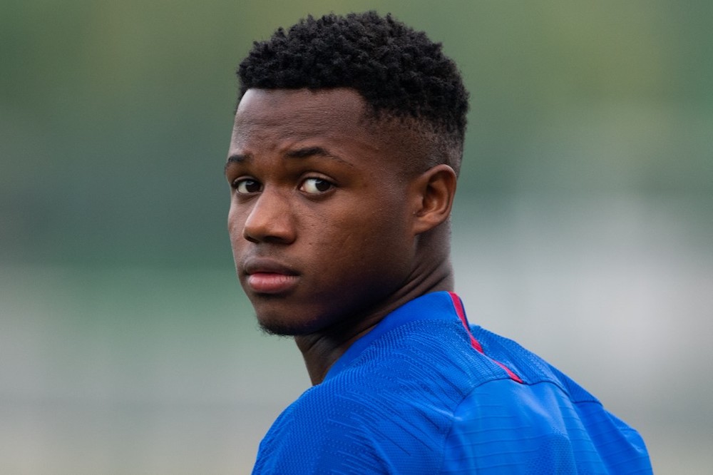 Barcelonau00e2u20acu2122s Ansu Fati arrives to take part in a training session at the Joan Gamper training ground in Sant Joan Despi, near Barcelona September 13, 2019. u00e2u20acu201d AFP pic