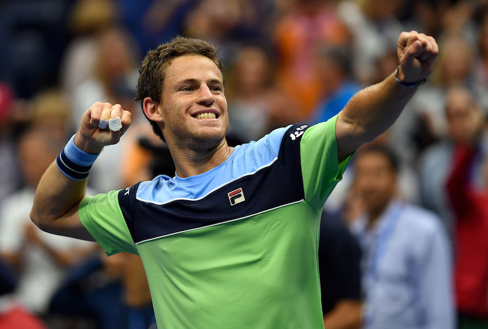 Diego Schwartzman of Argentina after beating Alexander Zverev of Germany in the fourth round on day eight of the 2019 US Open tennis tournament in Flushing September 1, 2019. u00e2u20acu201d Robert Deutsch-USA TODAY Sports via Reuters