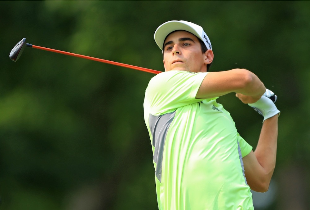 Joaquin Niemann of Chile watches his tee shot on the ninth hole during the second round of The Memorial Tournament Presented by Nationwide in Ohio May 31, 2019. u00e2u20acu201d Sam Greenwood/Getty Images/AFP pic