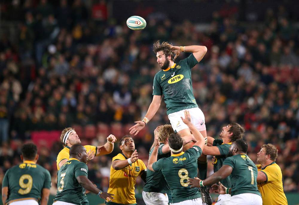 South Africa's rugby team, shown in a file photo, is one of the favourites for the World Cup after a remarkable return to the top tier of nations. u00e2u20acu201d Reuters pic