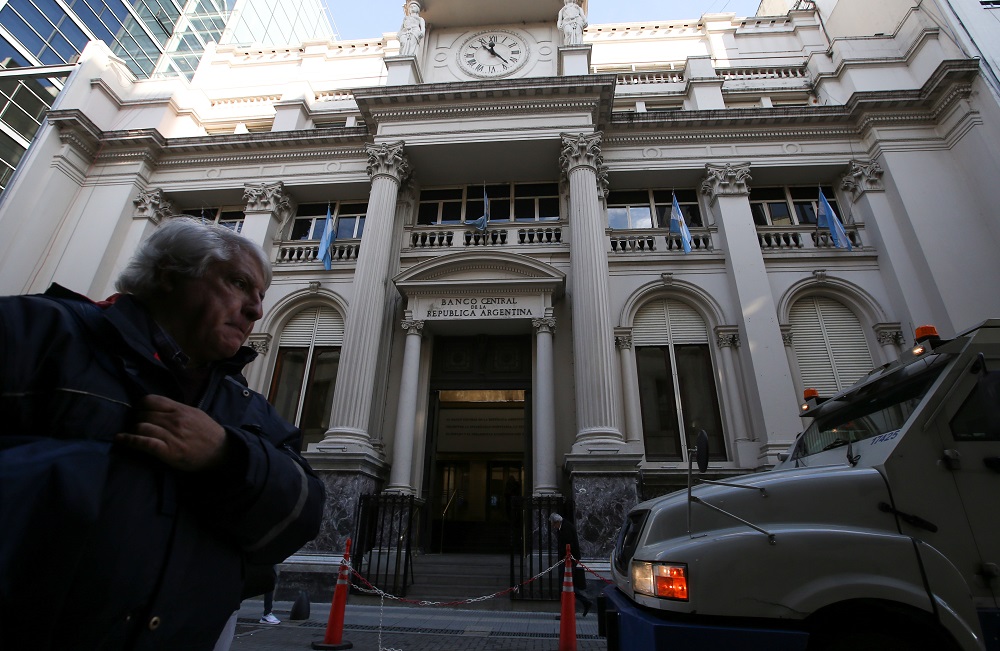 A man walks past Argentina's Central Bank, in Buenos Aires August 20, 2019. u00e2u20acu201d Reuters pic