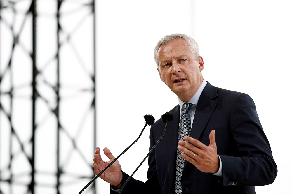French Finance Minister Bruno Le Maire delivers a speech at the MEDEF union summer forum renamed La Rencontre des Entrepreneurs de France at the Paris Longchamp Racecourse in Paris August 28, 2019. u00e2u20acu201d Reuters pic