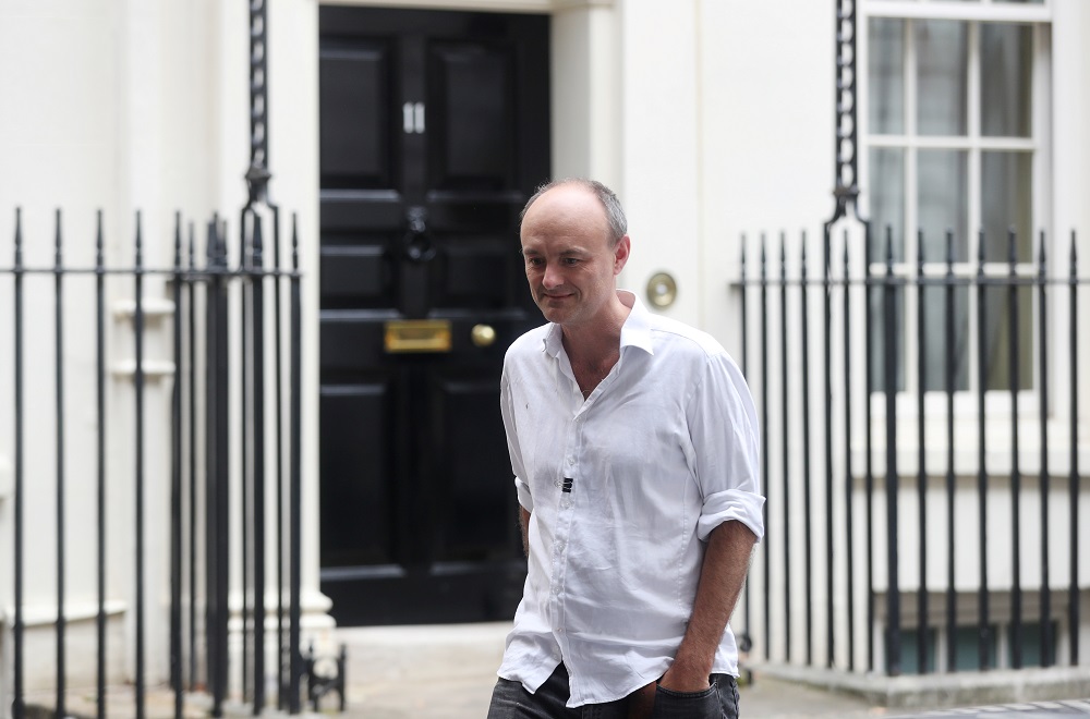 Dominic Cummings, special advisor for Britainu00e2u20acu2122s Prime Minister Boris Johnson, is seen outside Downing Street in London September 3, 2019. u00e2u20acu201d Reuters pic