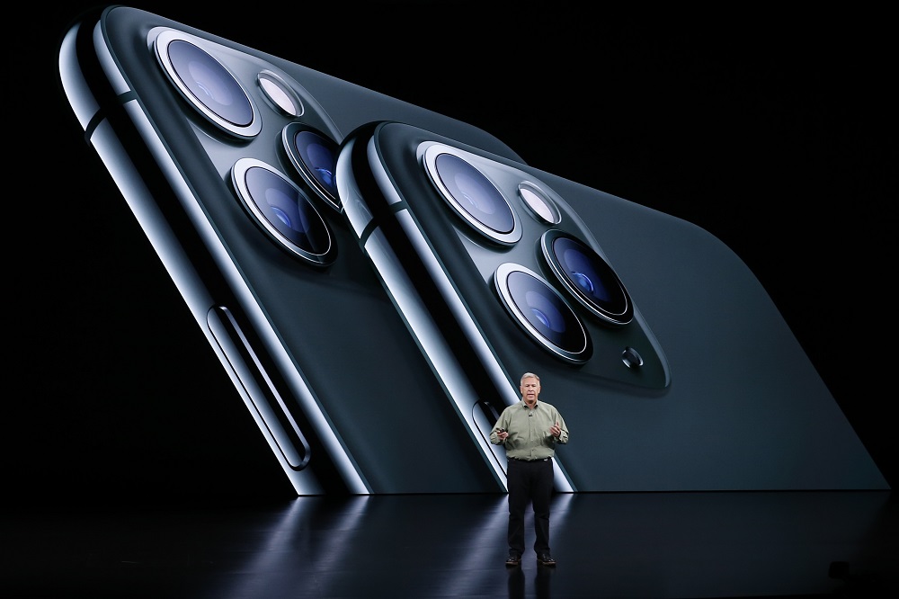 Phil Schiller, Senior Vice President of Worldwide Marketing presents the new iPhone 11 Pro at an Apple event at their headquarters in Cupertino, California September 10, 2019. — Reuters pic