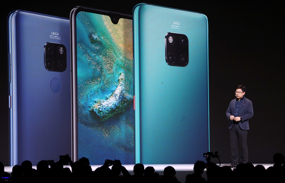 Richard Yu, CEO of Huawei's consumer business group, launches the Mate 30 smartphone range at the Convention Center in Munich September 19, 2019. u00e2u20acu201d Reuters pic