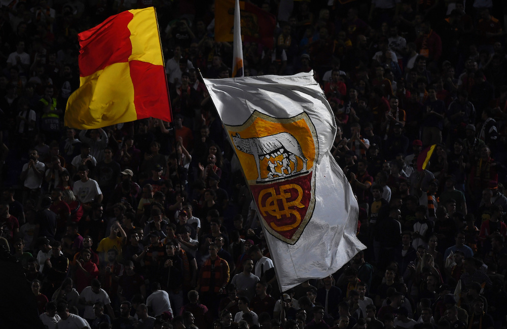 AS Roma fans chant before the Europa League Group J match with Istanbul Basaksehir FK at Stadio Olimpico in Rome September 19, 2019. u00e2u20acu201d Reuters pic