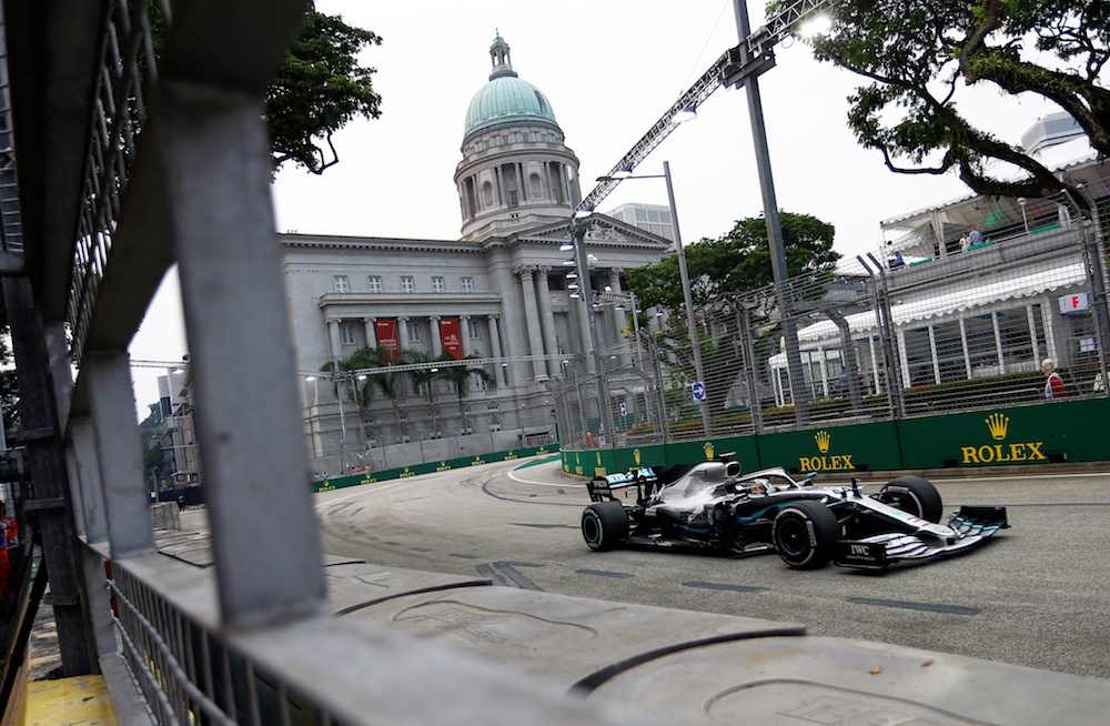 Mercedesu00e2u20acu2122 Lewis Hamilton during practice for the Singapore Grand Prix September 20, 2019. u00e2u20acu201d Reuters pic 