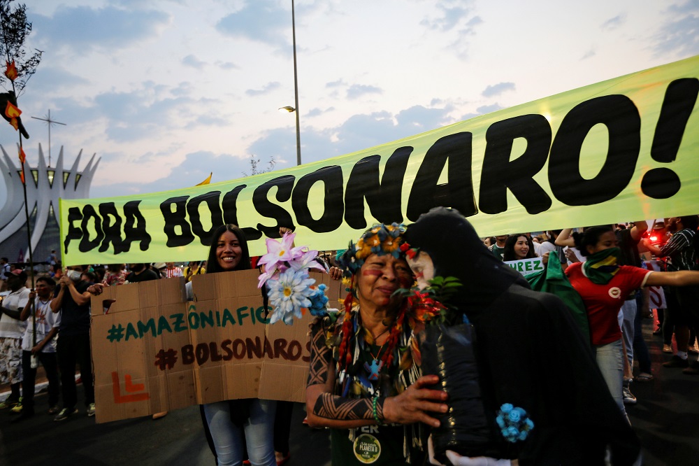 Demonstrators take part in the Global Climate Strike of the Fridays for Future movement in Brasilia, Brazil September 20, 2019. u00e2u20acu201d Reuters pic