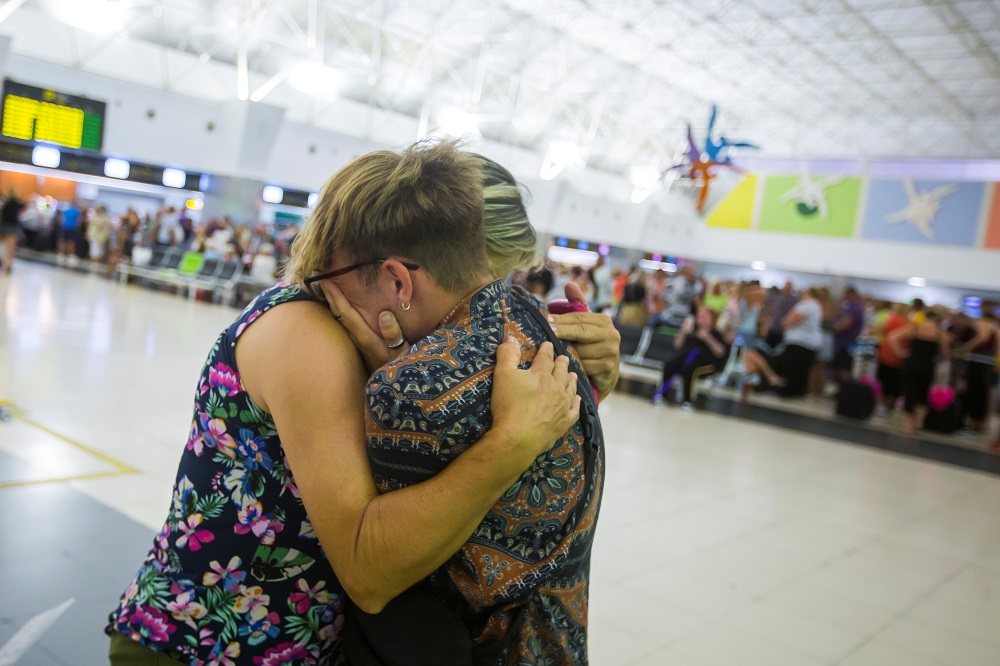 Thomas Cook passengers are seen at Las Palmas Airport, Canary Islands September 23, 2019. — Reuters pic