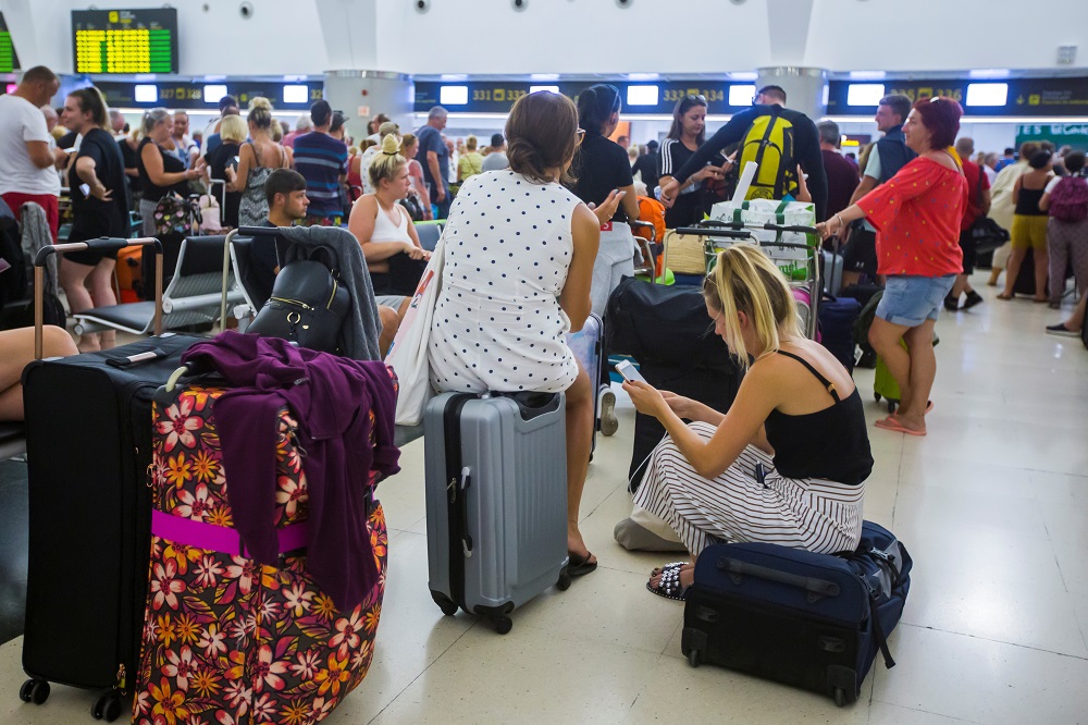 Thomas Cook passengers are seen at Las Palmas Airport after the worldu00e2u20acu2122s oldest travel firm collapsed on Monday, stranding hundreds of thousands of holidaymakers around the globe September 23, 2019. u00e2u20acu201d Reuters pic
