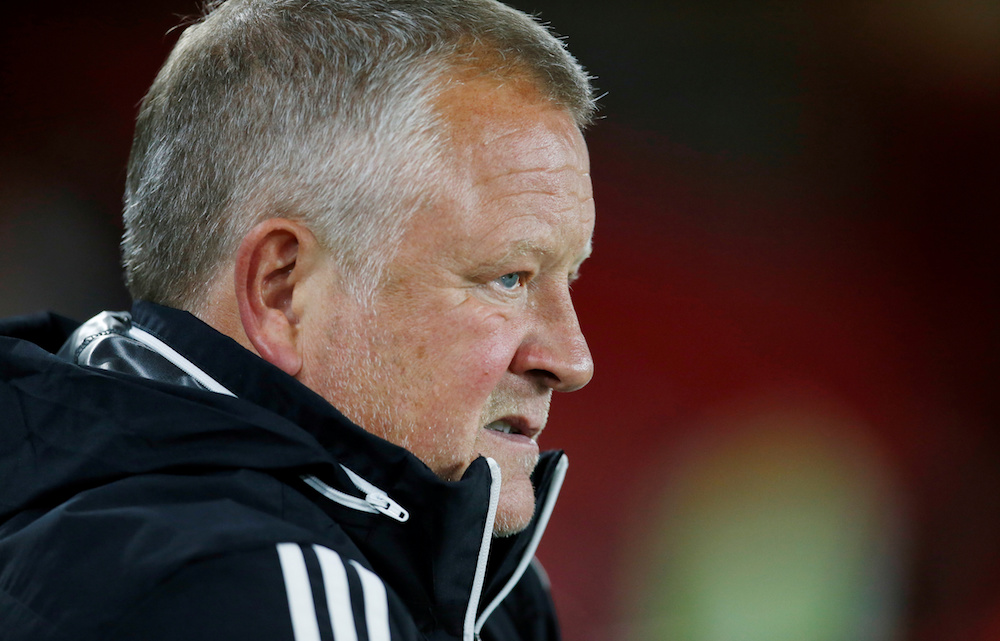 Sheffield United manager Chris Wilder looks on during the League Cup third-round match with Sunderland at Bramall Lane in Sheffield September 25, 2019. u00e2u20acu201d Action Images pic via Reuters