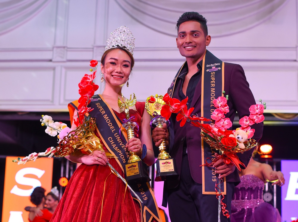Newly-crowned Supermodel Universe Malaysia Thalia Thin and Partiban A/L Vijayanathan will represent the country at Supermodel Universe International in Bulgaria later this month. u00e2u20acu201d Picture courtesy of Supermodel Universe Malaysiann