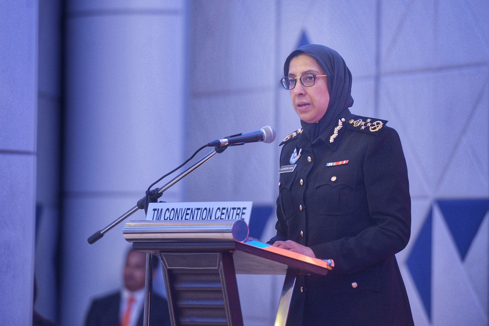 Malaysian Anti-Corruption Commission, chief commissioner Latheefa Koya speaks at the launch TM Berhadu00e2u20acu2122s Group Integrity and Governance at the TM Convention Centre in Kuala Lumpur September 6, 2019. u00e2u20acu201d Picture by Shafwan Zaidonn