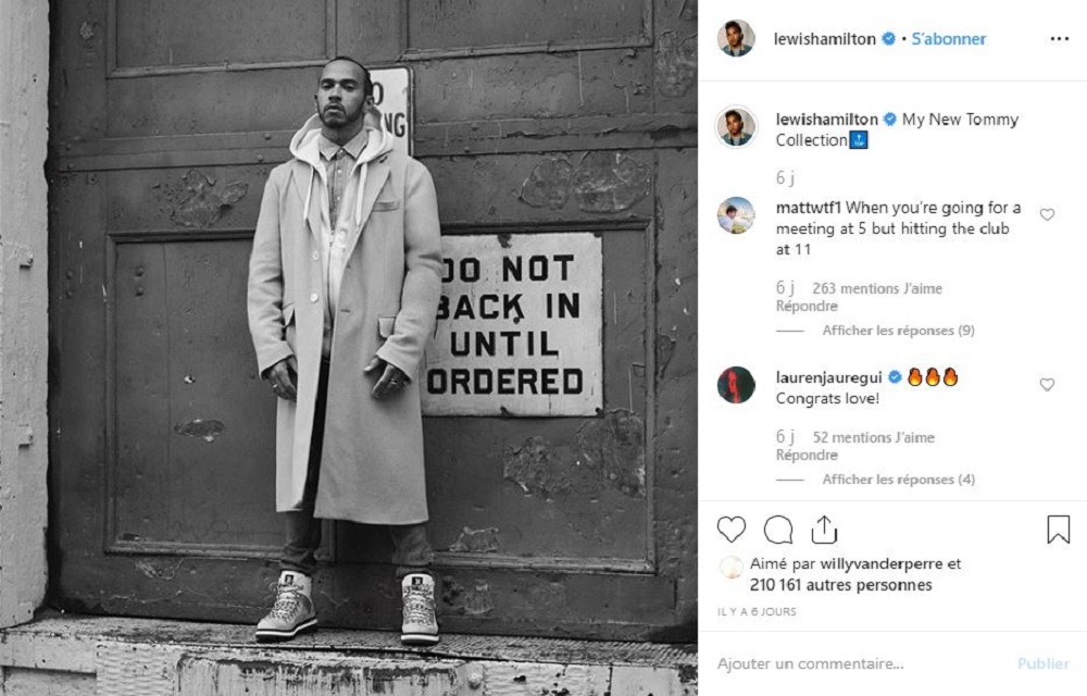The Tommy x Lewis collection will be showa special event organized during Milan Fashion Week. u00e2u20acu201d Picture via Instagram/Lewis Hamilton 