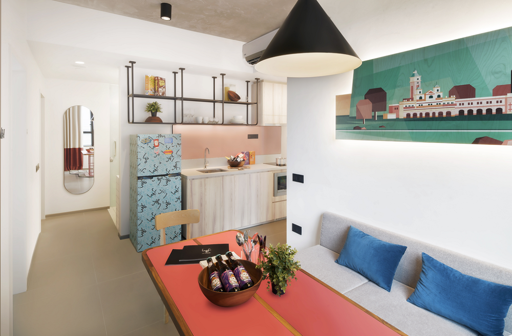 The living area in one of the lyf Funan Singapore’s co-living apartments. — Picture courtesy of CapitaLand via TODAY