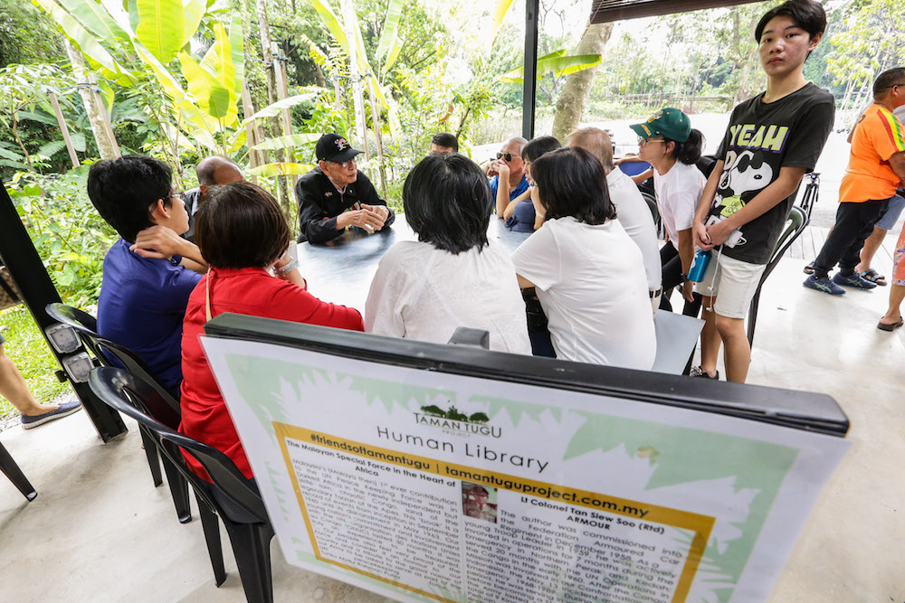 An ongoing Human Library reading session where ‘authors’ tell their stories to the ‘readers.’ — Picture by Ahmad Zamzahuri