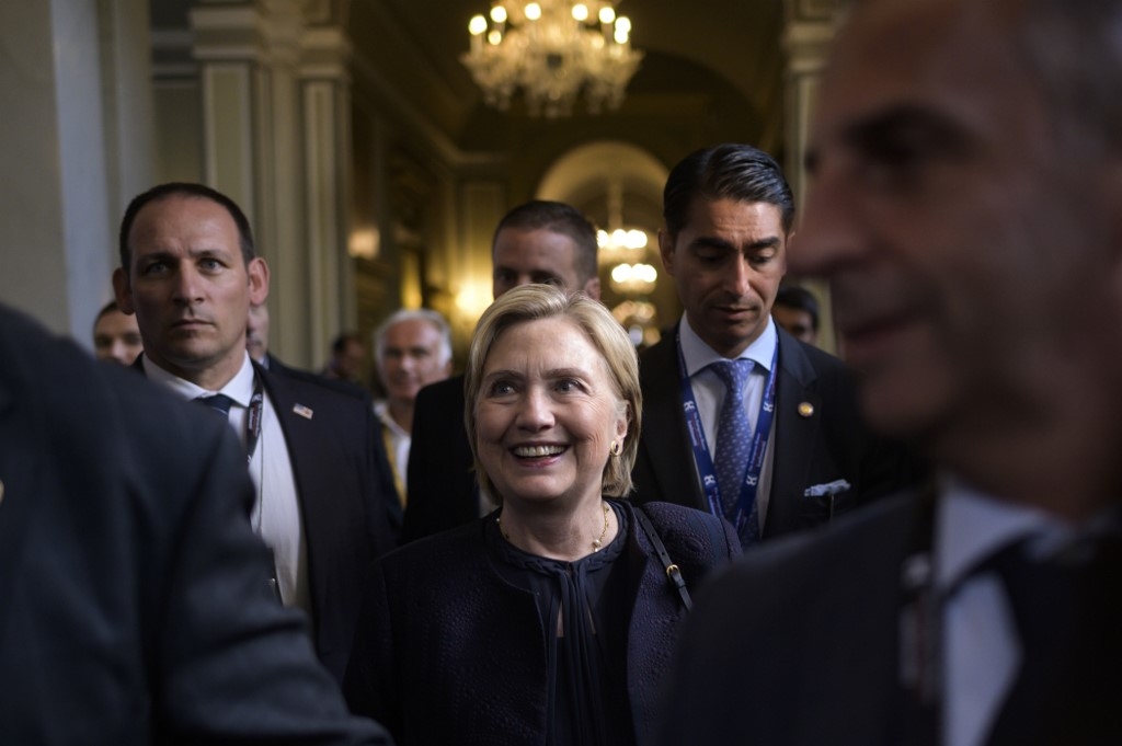 Former US Secretary of State Hillary Clinton at the 45th edition of the annual u00e2u20acu02dcThe European House Ambrosettiu00e2u20acu2122 forum on economy on September 7, 2019 at Villa Du00e2u20acu2122Este in Cernobbio, near Como, northern Italy. u00e2u20acu201d AFP Pic