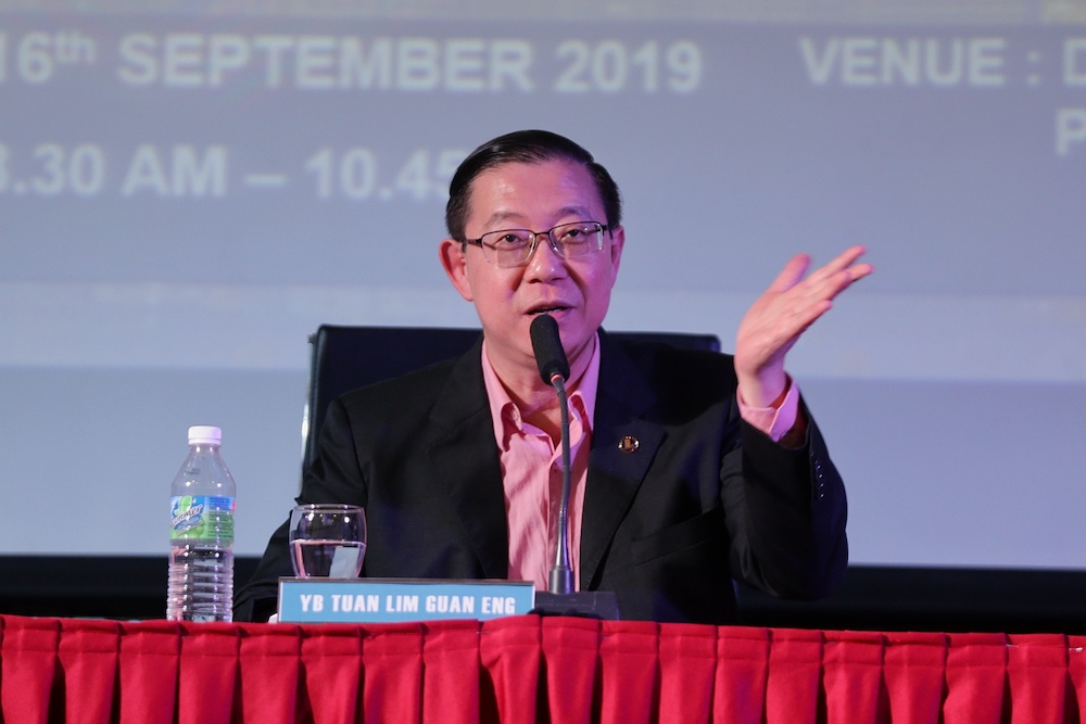 Finance Minister Lim Guan Eng answers questions during the Special Voluntary Disclosure Programme in Petaling Jaya September 16, 2019. u00e2u20acu201d Picture by Ahmad Zamzahuri