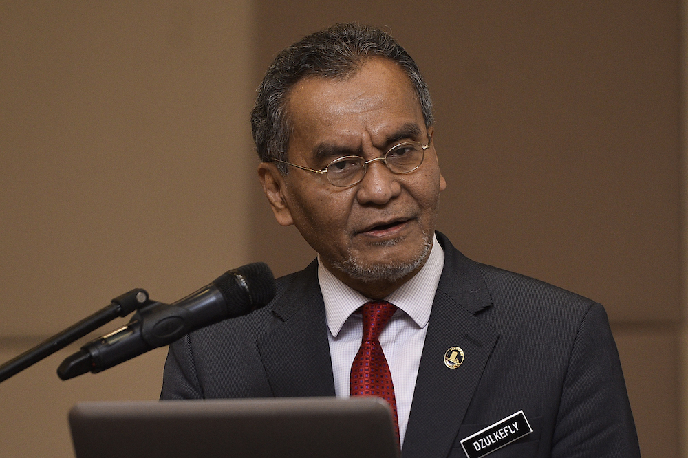 Health Minister Datuk Seri Dzulkefly Ahmad delivers his keynote address during the launch of the National Environmental Health Action Plan 2019 in Putrajaya September 24, 2019. u00e2u20acu201d Picture by Miera Zulyana