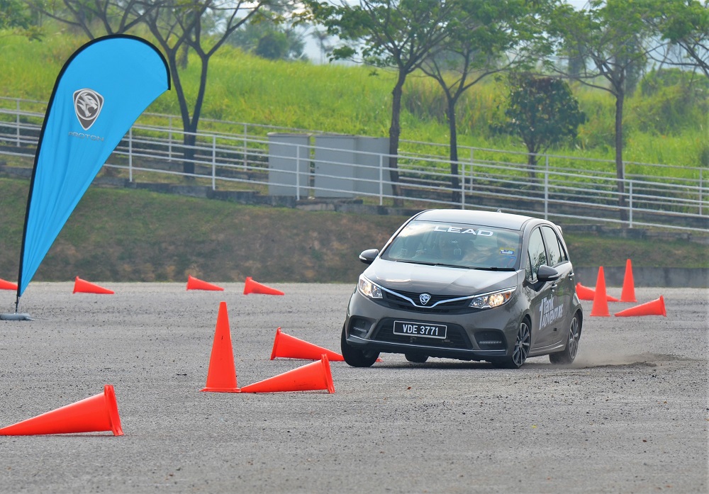 The dynamic drive allowed drivers to test out Proton’s improved anti-lock braking system (ABS) and the electronic stability control features. — Picture courtesy of Proton Holdings Berhad