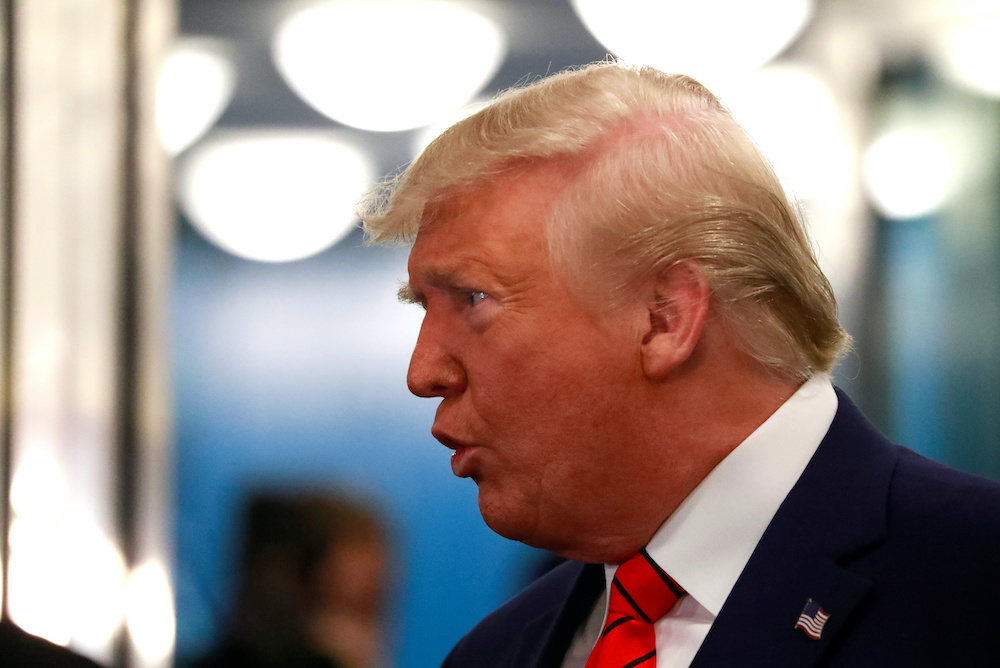 US President Donald Trump speaks to reporters as he arrives to address the 74th session of the United Nations General Assembly in New York September 24, 2019. u00e2u20acu201d Reuters pic