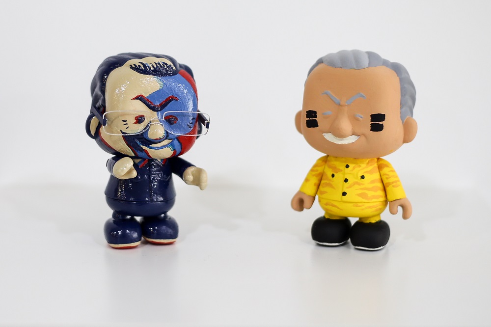 Some of the figurines on display at the ‘Tun M Custom Show’ by HebatToys and TitikMerah at the TitikMerah Gallery in Kuala Lumpur September 25, 2019. 
