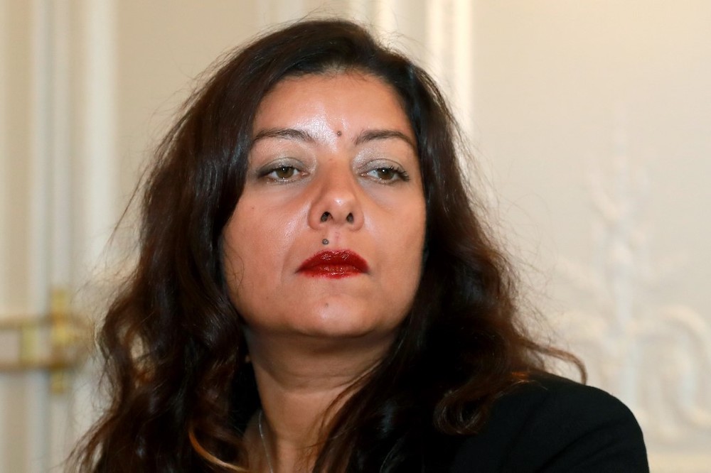 French journalist Sandra Muller gives a press conference in Paris on September 25, 2019. u00e2u20acu201d AFP picnn