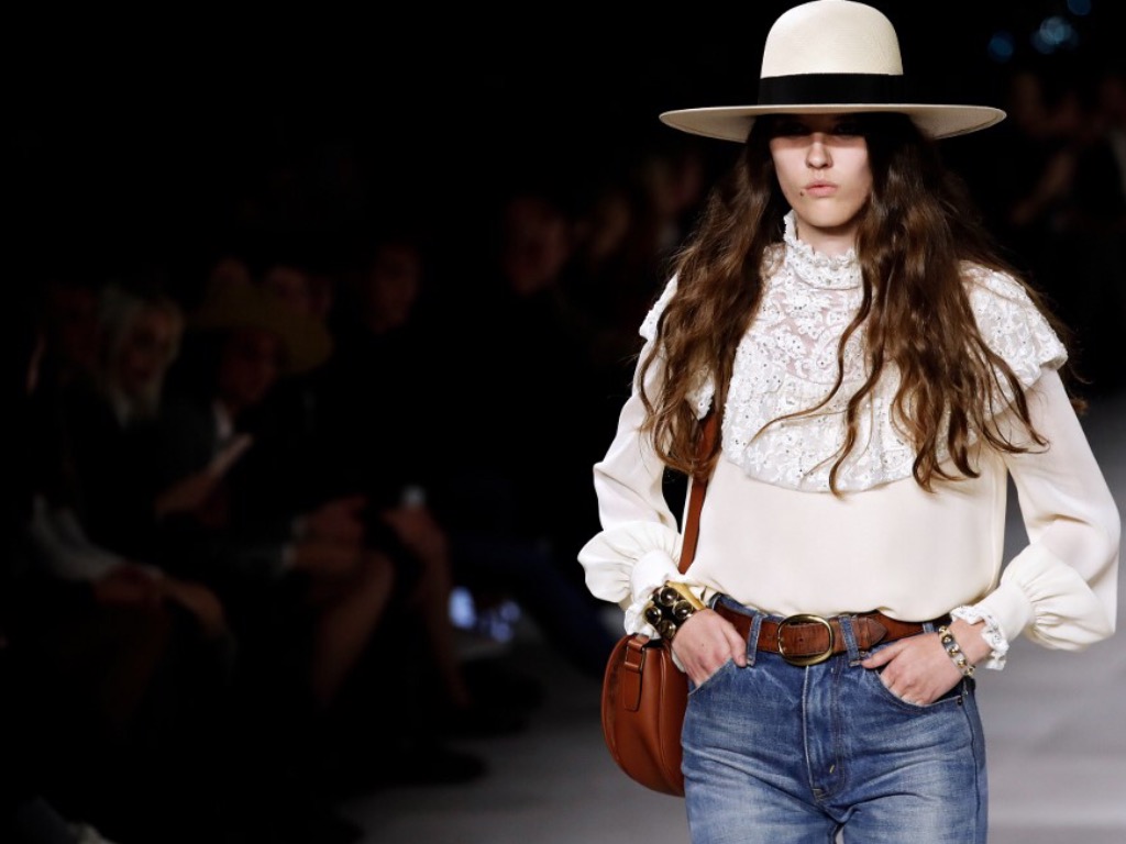 A model presents a creation by Celine during the Women's Spring-Summer 2020 Ready-to-Wear collection fashion show, in Paris on September 27, 2019. u00e2u20acu201d AFP pic