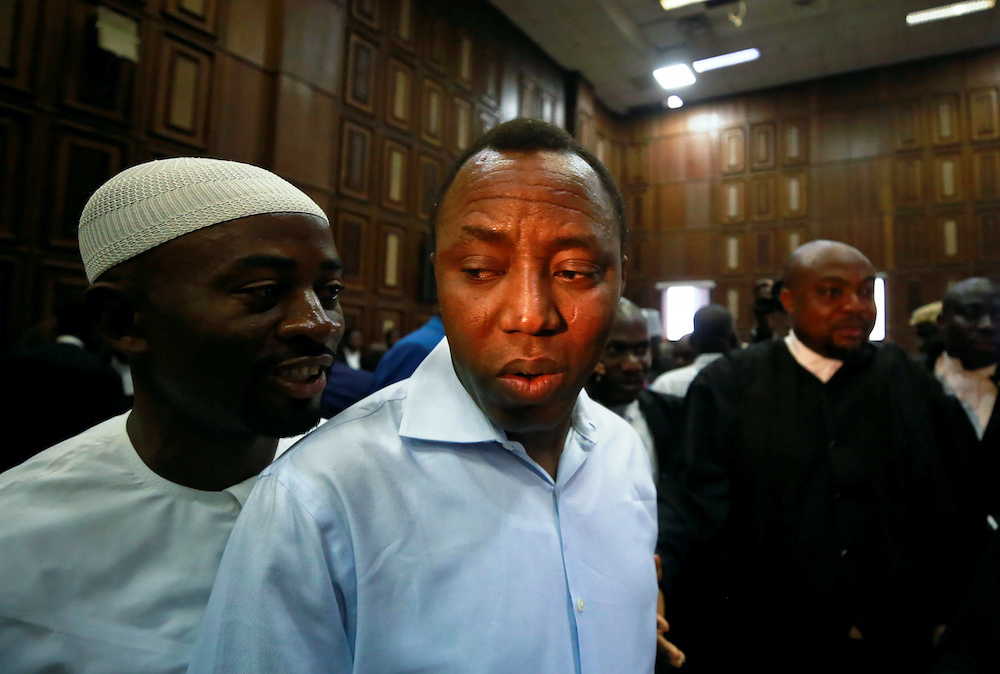 Publisher of Sahara Reporters Omoyele Sowore arrives at the Federal High Court in Abuja September 30, 2019. u00e2u20acu201d Reuters pic