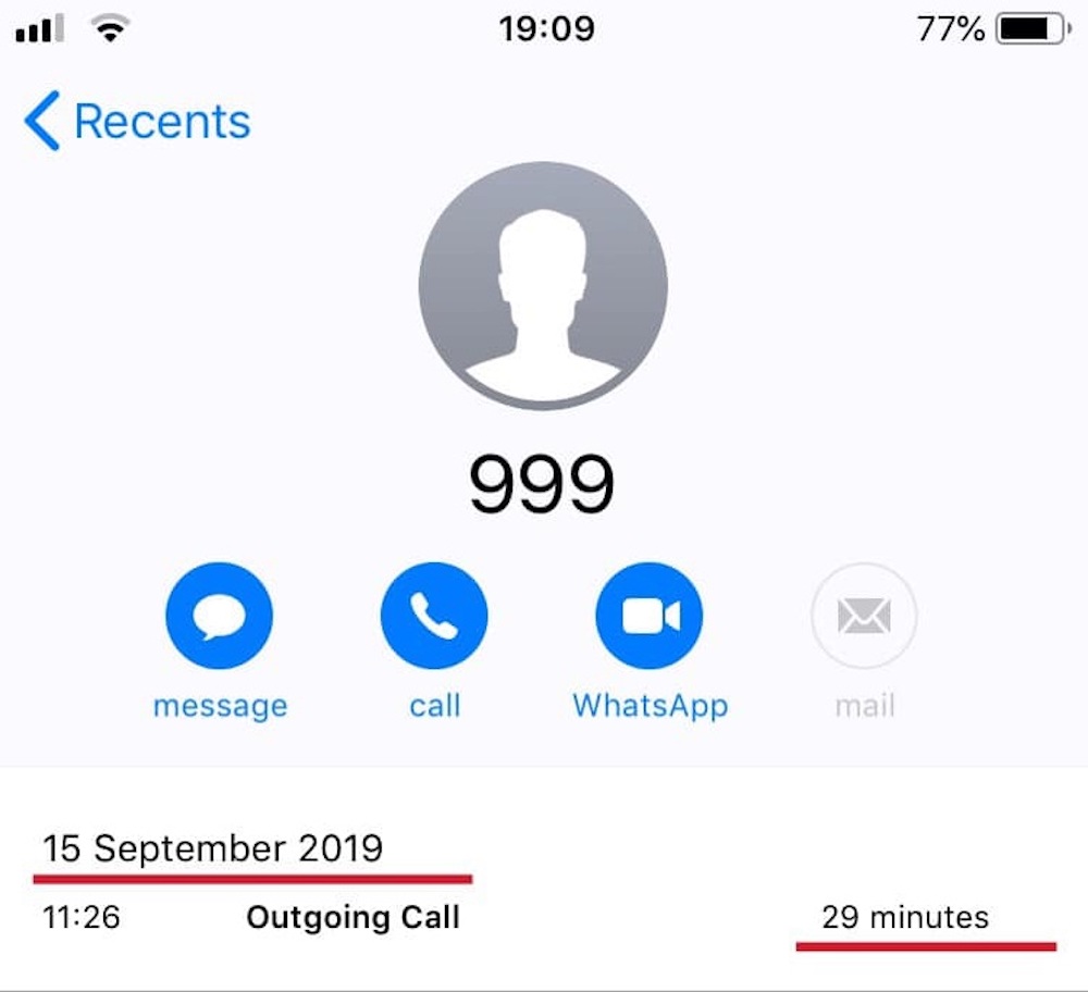 A screenshot of Fahmi’s call to 999. — Picture via Facebook/Fahmi Jamil 