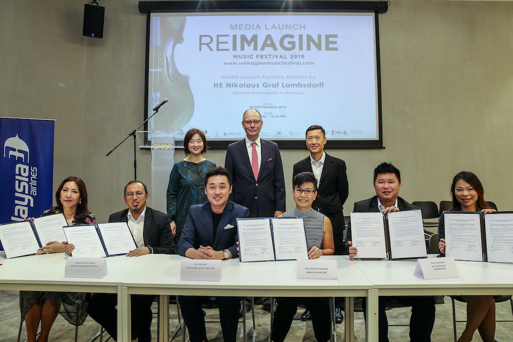 Reimagine Music Festival partners and sponsors at the signing ceremony in Kuala Lumpur September 26, 2019.