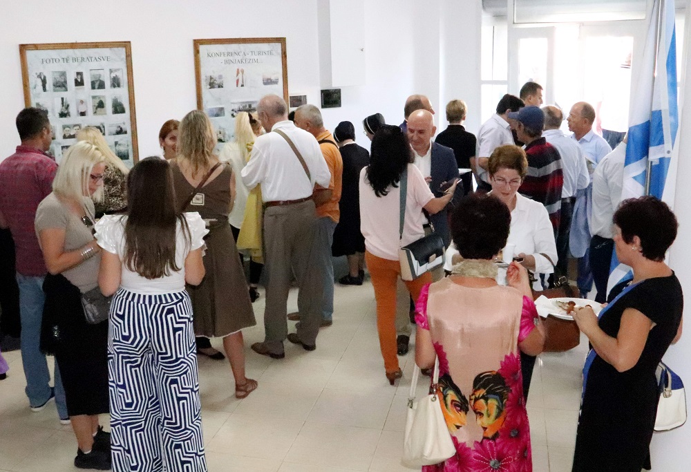 Visitors attend the opening ceremony of the renovated Solomon Jewish history museum in the Albanian city of Berat September 29, 2019. u00e2u20acu201d AFP pic  