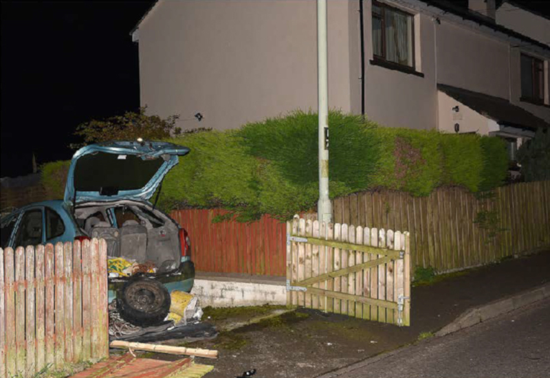 A Command Wire Initiated Improvised Explosive Device, discovered in a vehicle in a residential area, during a search operation in the Creggan area of Londonderry, Northern Ireland September 9. u00e2u20acu201d PSNI handout pic via AFP 