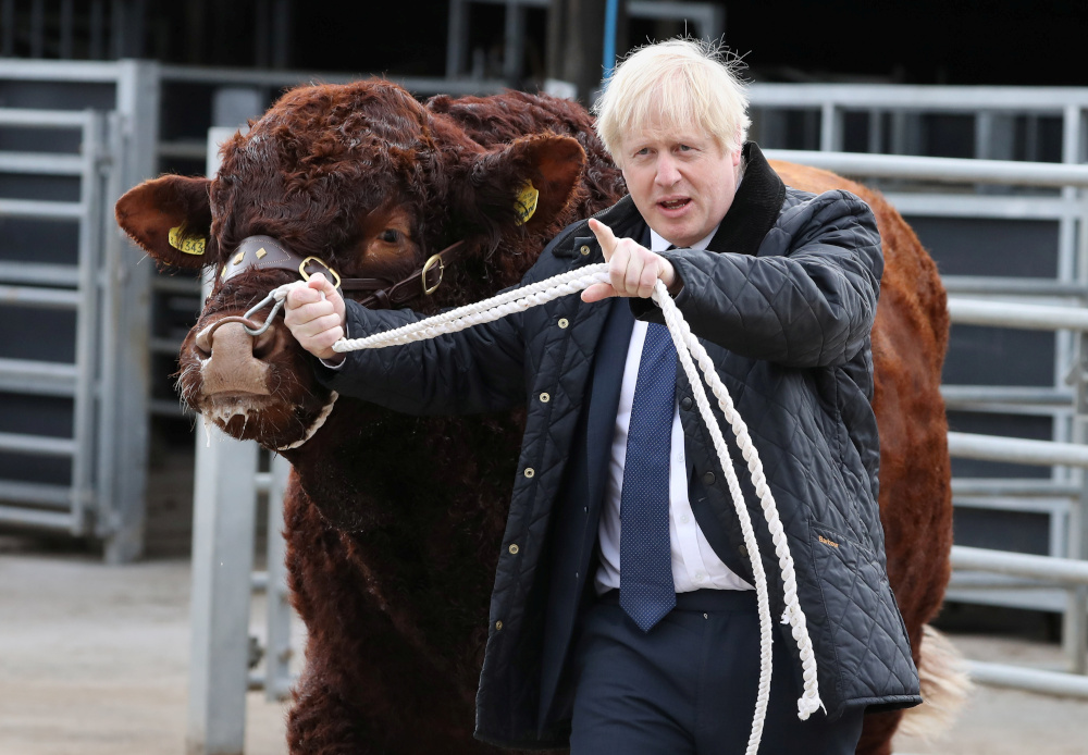 Britainu00e2u20acu2122s Prime Minister Boris Johnson visits Darnford Farm in Darnford, Banchory near Aberdeen, Scotland, Britain September 6, 2019. u00e2u20acu201d Reuters pic