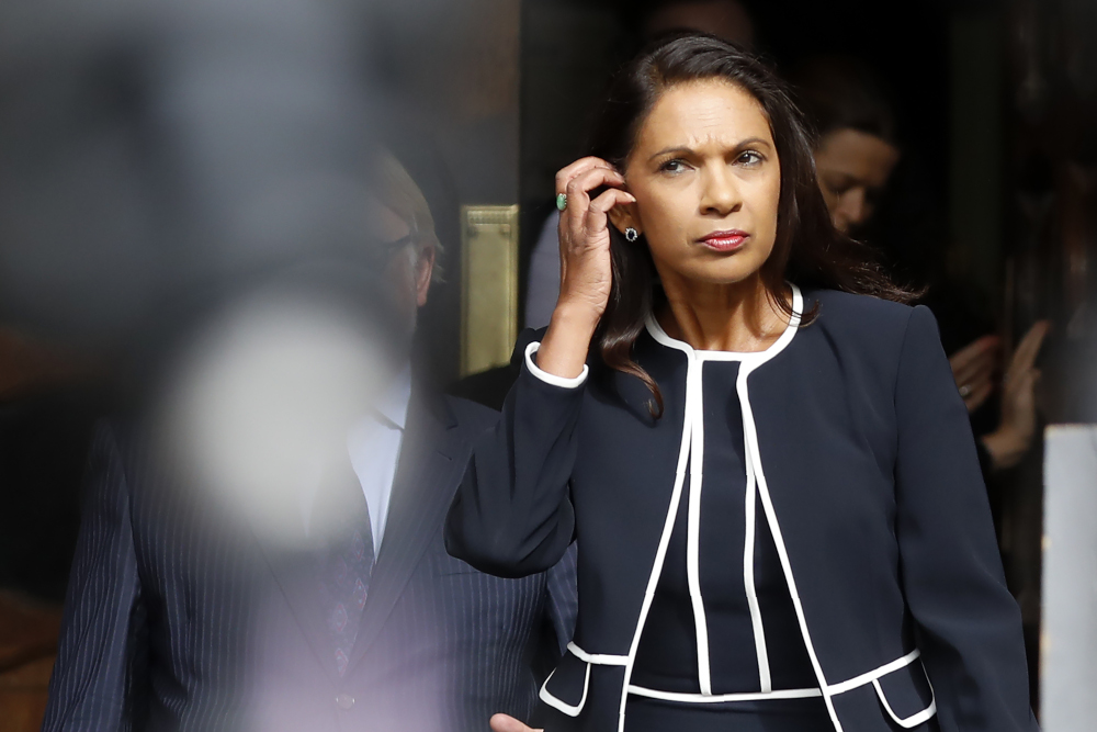 Anti-Brexit activist Gina Miller leaves the High Court, London September 6, 2019, after receiving the verdict of an urgent judicial review brought by herself and former PM John Major, challenging the suspension of the UK parliament. u00e2u20acu201d AFP pic 