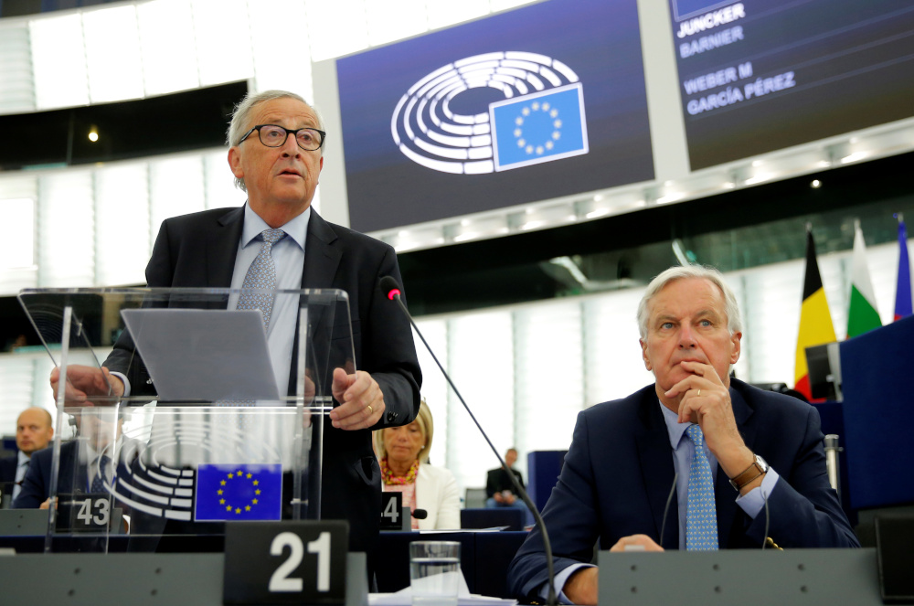 European Commission President Jean-Claude Juncker addresses the plenary of the European Parliament on Britainu00e2u20acu2122s withdrawal from the European Union during a debate on Brexit at the European Parliament in Strasbourg, France, September 18, 2019. u00e2u20acu201d Reuter