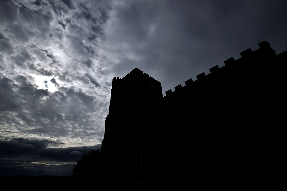 A silhouette of St Maryu00e2u20acu2122s Church, where guests can pay to stay overnight in what is known as u00e2u20acu02dcchampingu00e2u20acu2122, is pictured in Edlesborough, Buckinghamshire September 2, 2019. u00e2u20acu201d AFP pic         