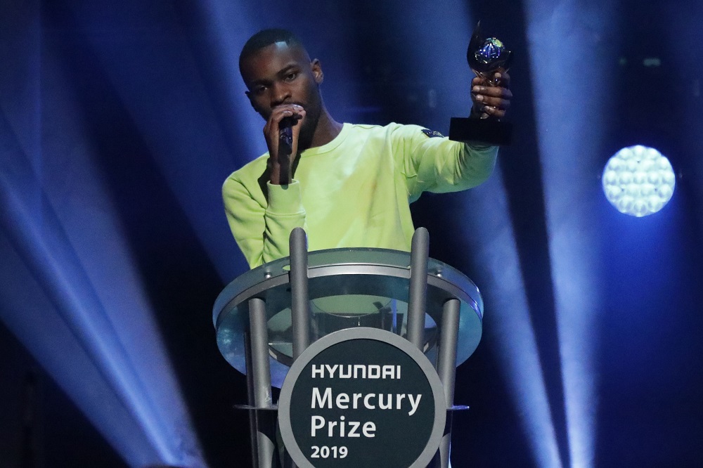 British rapper Dave accepts the Mercury Prize award for his album u00e2u20acu02dcPsychodramau00e2u20acu2122 at the awards ceremony in central London September 19, 2019. u00e2u20acu201d AFP pic  