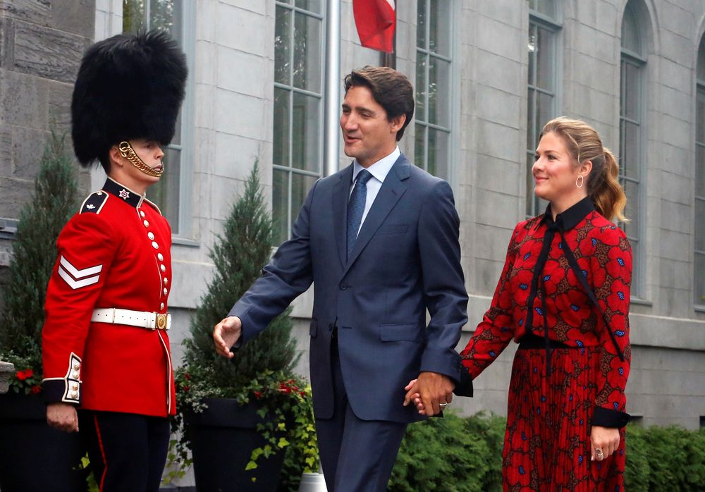 Canadau00e2u20acu2122s Prime Minister Justin Trudeau and his wife Sophie Gregoire Trudeau arrive at Rideau Hall to ask Governor General Julie Payette to dissolve Parliament, in Ottawa, September 11, 2019. u00e2u20acu201d Reuters pic