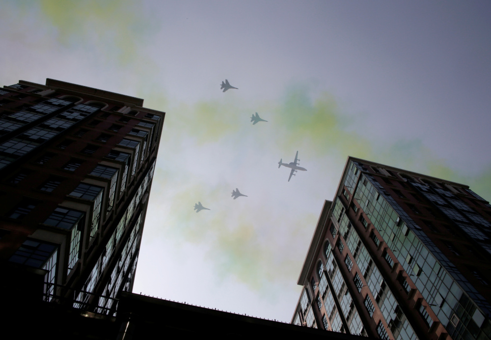 Planes from the Chinese Peopleu00e2u20acu2122s Liberation Army air force fly during a rehearsal of the military parade on October 1 to mark the 70th anniversary of the founding of the Peopleu00e2u20acu2122s Republic of China, in Beijing, China September 22, 2019. u00e2u20acu201d Reuters pic