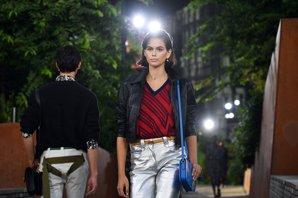 US model Kaia Jordan Gerber walks the runway for Coach 1941 during New York Fashion Week September 10, 2019. u00e2u20acu201d AFP pic       