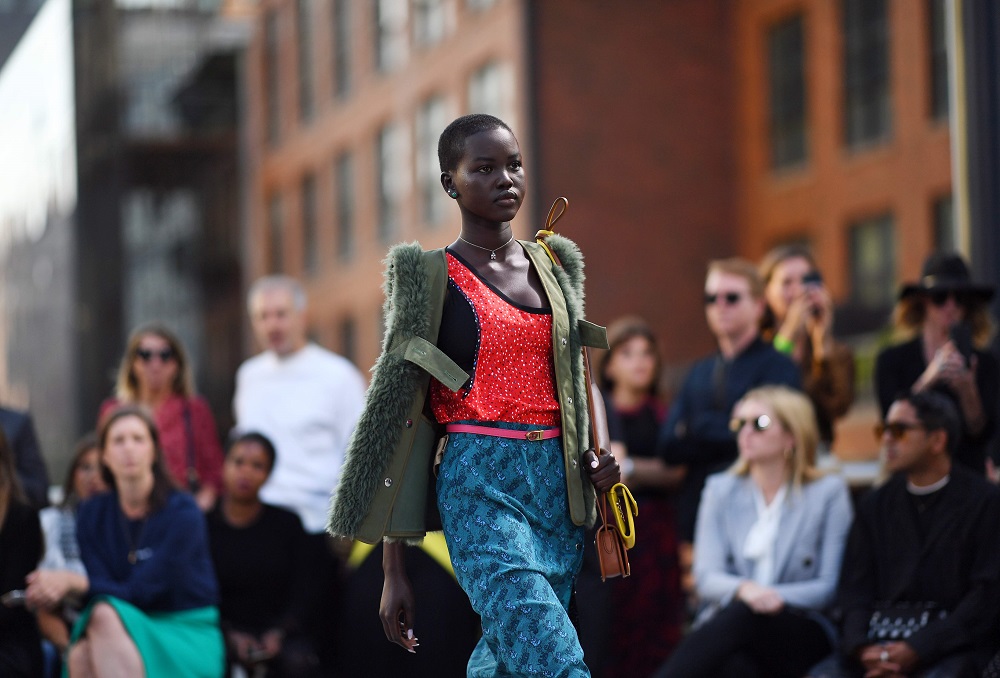 A model walks the runway for Coach 1941 during New York Fashion Week September 10, 2019. — AFP pic       