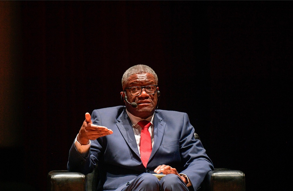 Congolese Nobel Peace prize winner Denis Mukwege attends a meeting with Colombian sexual violence victims women in Bogota August 16, 2019. u00e2u20acu201d AFP pic