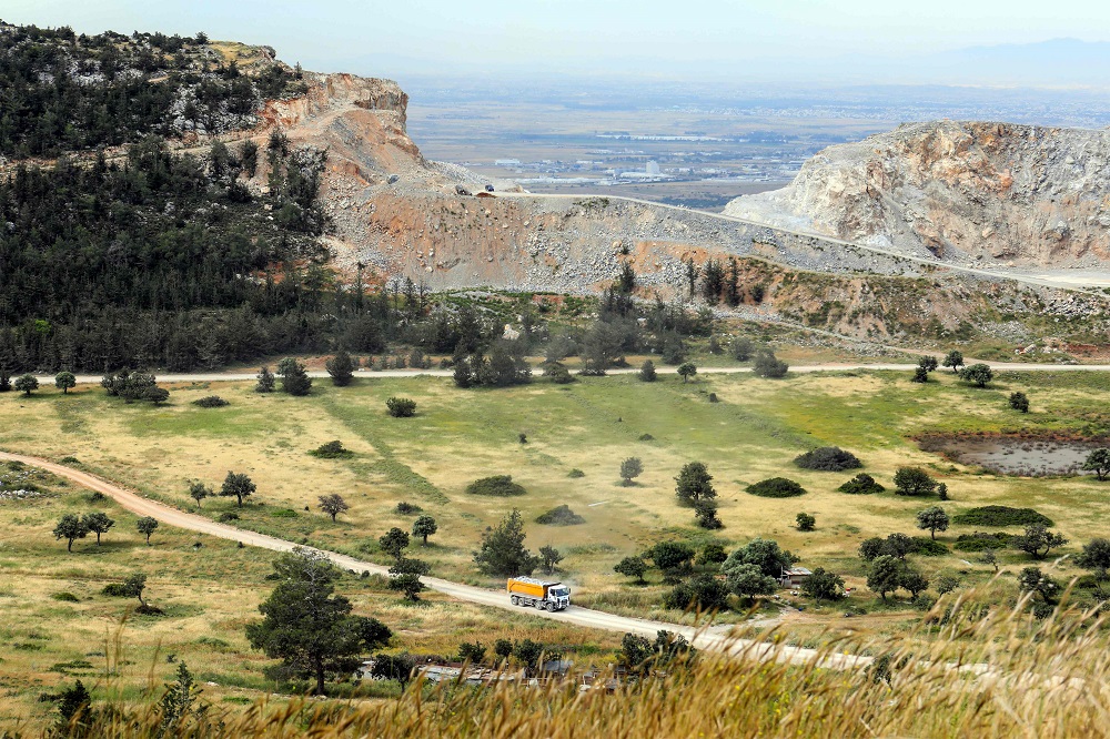 A partial view shows a quarry in Degirmenlik along the mountain of Kyrenia in the self-proclaimed Turkish Republic of Northern Cyprus north of the divided Cypriot capital Nicosia May 6, 2019. u00e2u20acu2022 AFP pic         